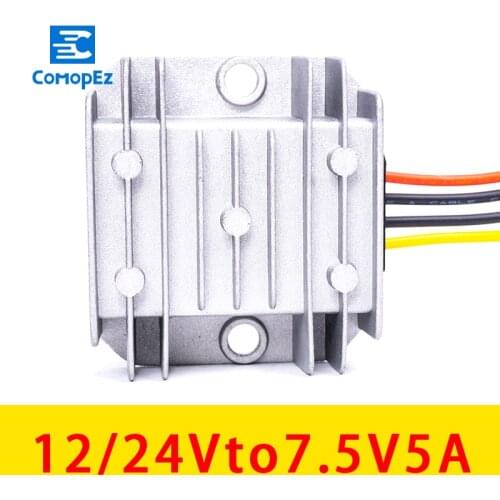 Converter 12 V 24 V to 7.5V 5A Step-Down Module Waterproof Converter Car Power Supply 12V 24V Inverter to 7.5V