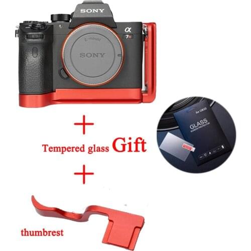 Pro Vertical QR L Type Plate Bracket Tripod Quick Release Grip Handle Set for Sony A9 A7R III A7R3 Thumb Rest Grip Hot Shoe