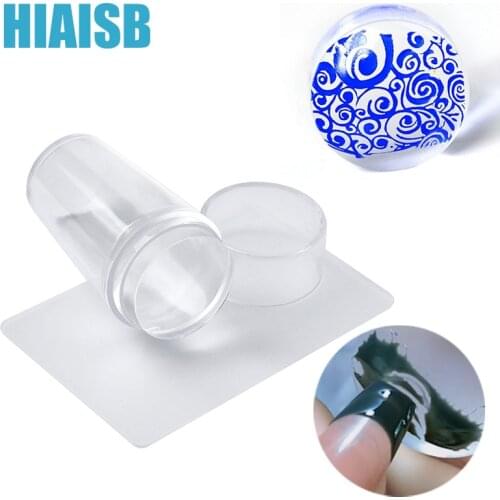Clear Silicone Nail Stampers Kits Tools UV Colors Gel Desige DIY Fashion Manicure Art Nails Polish Scrapers Stamping With Cap