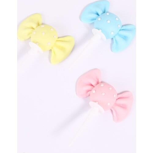 Pink Balloon Cake Toppers Happy Birthday Candy Star Cake Flags Decor Kids Birthday Party Cupcake Topper Wedding Party