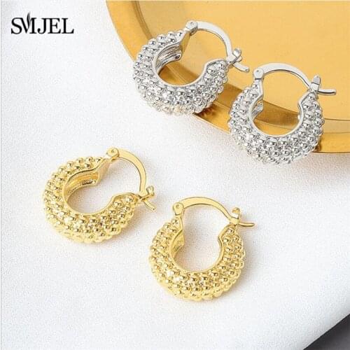 Bohemian Vintage Earrings Jewelry Geometric Round Earrings Hoops for Women Simple U Shape Heart Earing Ear Cartilage Aceesories