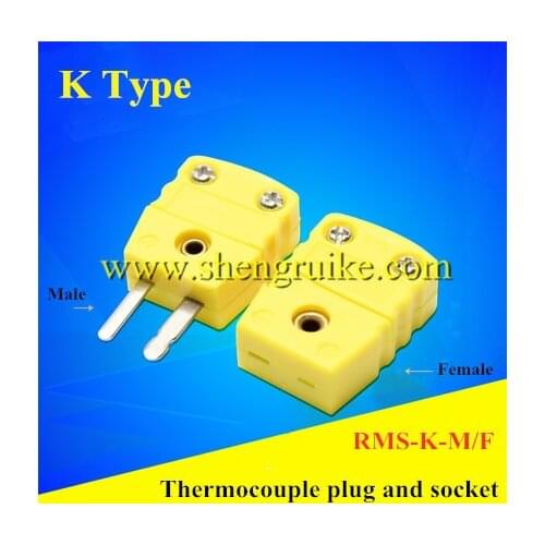 K type thermocouple plug and socket Connector connector male and female connector RMS-K/J/T/S/N/U-M/F/MF