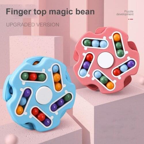 Fingertip Spinning Toys Childrens Decompression Creative Puzzle Bean Cube Toddler Game Gifts For Kids Stress Relief Cube Toy
