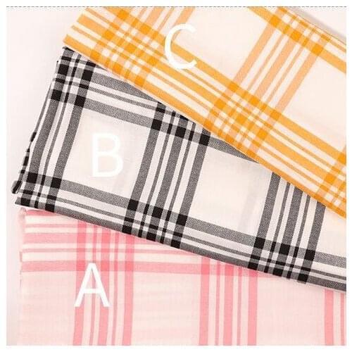 Combed cotton fabric for sewing twill fabrics sanded cloth quilting for patchwork fat quarters yarn-dyed telas check DIY