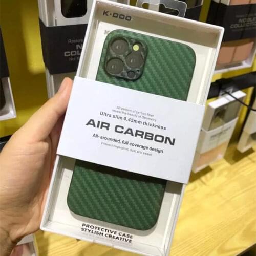 Ultra-thin Carbon Fiber Pattern Phone Case For iPhone 13 Pro MAX 11 12 Pro MAX Business Carbon Fiber Lens Protection Matte Cover