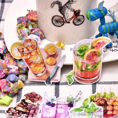 21pcs Delicious dessert cake Sticker Self-made Scrapbooking Decorative decoration /waterproof paper stationary stickers