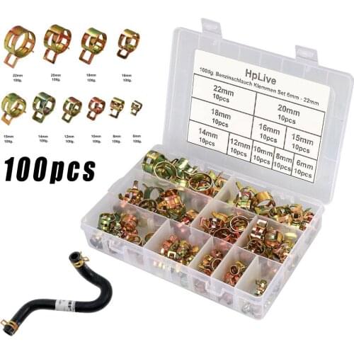 Air Tube Hose Clip Fuel Line Replacement Water Pipe With Box Set Spring