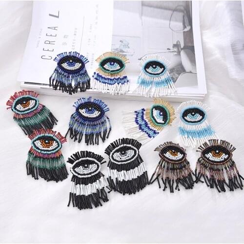 Ztech Drop Tassel Earrings Bohemia Handmade 6 Colors Beads Earrings Wedding Drop Earrings Party Gift Women Statement Jewelry