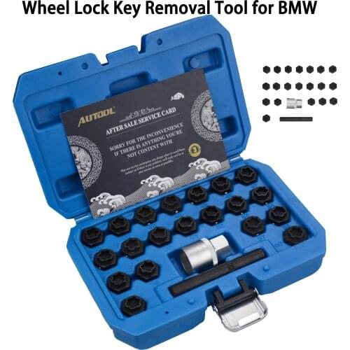 22Pcs Wheel Lock Key Removal Kit For BMW Series Anti-Theft Wheel Lock Lug Nuts Screw Remover Socket Repair Tool Set