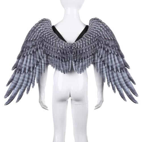 3D Angel Wings Halloween Angel Cosplay Props Adult Child Cosplay Costumes Oversized Black And White Wings Theme Party SuppliesZ