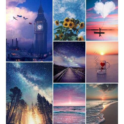 5D DIY Diamond Painting Landscape Art Rhinestone Picture Full Diamond Embroidery Cross Stitch Kit Mosaic Gift Home Decoration