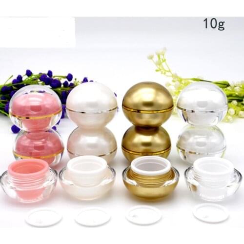 5g 10g Spherical Acrylic Cream Bottle Eye Cream Lotions portable Bottle Empty Cosmetic Makeup Storage Pot Container With Cover