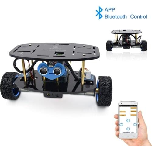 Adeept 2-Wheel Self-Balancing Upright Car Robot Kit for Arduino UNO R3 with PDF Instruction Book Android APP Remote Control