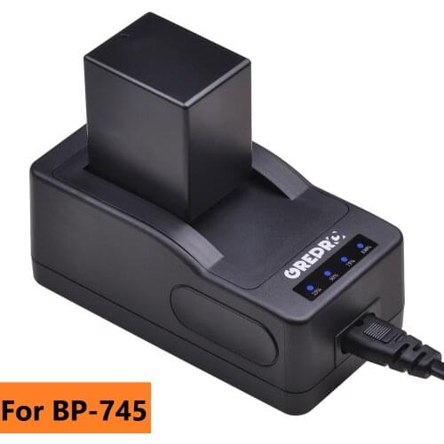 4450mAh BP-745 BP745 Battery with BP 745 Battery Charger for Canon BP-709, BP-718, BP-727, BP709, BP718, BP727, BP745, HF406
