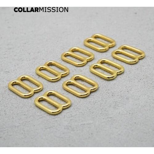 DIY dog collar For 15mm adjustable buckle loop for DIY Strap bag belt accessory durable and strong slider yellow gold BZK15HJ
