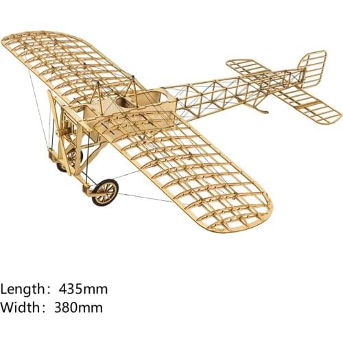 DWH VX14 1:23 Scale 380mm Wingspan Airplane Static Wooden DIY Building Model Bleriot XI Aeroplane 3D Puzzles Aircraft