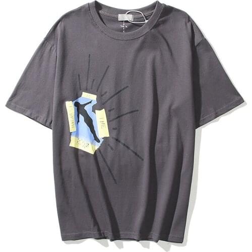 Summer Mens Short Sleeve Tshirt Mens Hip Hop Loose T-shirt Womens High Street Fashion Loose Fit Cotton Tshirts