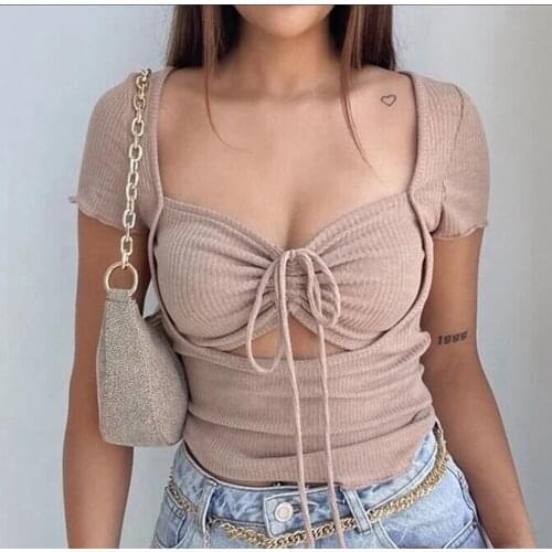 Женские трикотажные футболки HEZIOWYUN China At AliExpress