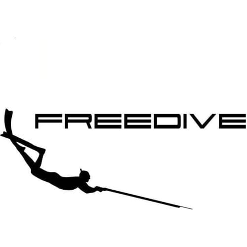 Personality Car Stickers SpearFishing Wetsuit Pneumatic Speargun Freediving Snorkel Anti-UV Decals,17cm*7cm