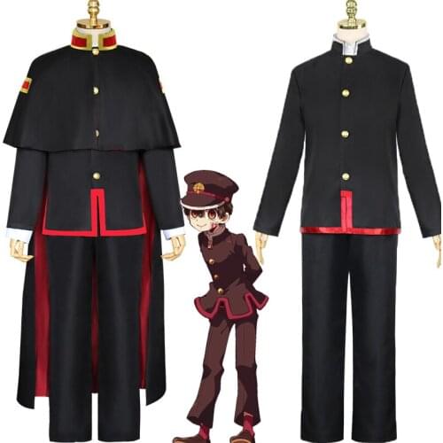 Anime Toilet-bound Jibaku Shounen Hanako-kun cosplay costume Yugi Amane Hanako kun cloak coat pants customized full sets