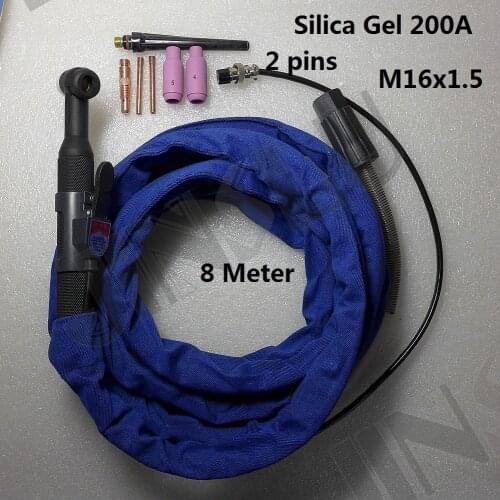 Silica Gel Soft WP-26 WP 26 TIG-26 Tig Torch Complete Package 8M 25Feet with M16 x 1.5mm 26 Series