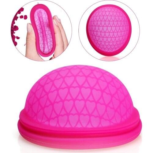 Reusable Disc Flat-fit Design Menstrual Cup with Extra-Thin Sterilizing Silicone Menstrual Discs Tampon/ Pad Alternative