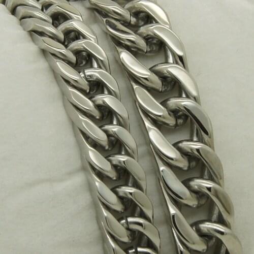 12mm 8.5inch/8.3 inch/8 inch men/boys stainless steel chain bracelet men jewelry bracelets bangles & punk