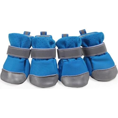 New Breathable Pet Shoes For Summer Soft Bottom Dog Shoes Reflective Magic Stickers And Rugged Anti-Slip For Small Dog