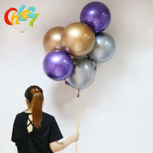 1pcs New arrival 18inch Metallic Bobo Balloons Inflatable Bubble Round Ball Anniversary Wedding Birthday party decoration Ballon