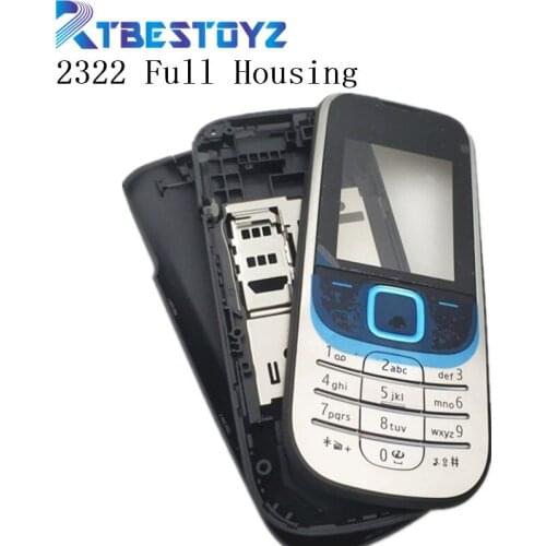 RTBESTOYZ Housing Case For Nokia 2322 Full Complete Mobile Phone Housing Battery Cover Door Frame With Keyboard