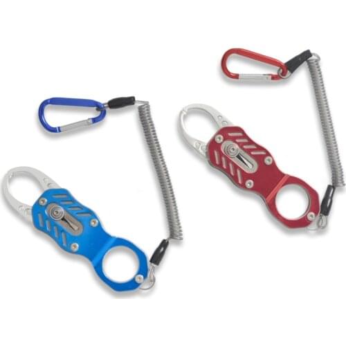 Aluminum Alloy Fishing Grip Portable Fish Lip Grip Trigger Lock Fishing Tackle Gripper Grabber Grab Tool Fishing Tackle Tools