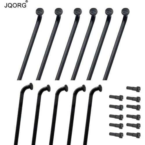 T 302+ Stainless Steel Material Black Color J-bend Mountain Bike Spokes With 14 mm Length Aluminum Alloy Material Nipples 28 PCS