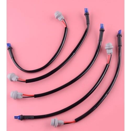 Universal 5Pcs T10 Extension Wiring Harness Adapter Sockets Plastic For Car 168 175 194 W5W 2825 921 Working Light Bulbs