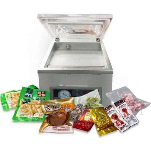Vacuum Packaging Machine Sealer 220V/370W Stainless Steel Food Rice Fruit Vegetables Vacuum Keep Fresh Mildew Proof Equipment