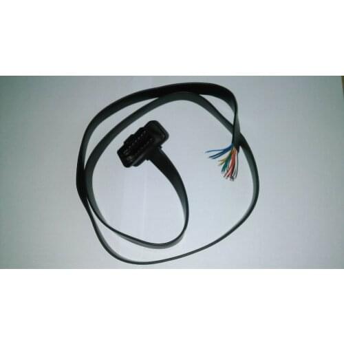 Factory Price Hot 1M OBD2 OBD-II 16 Pin Flat Thin Male Extension Connector Diagnostic Cable Opening Cable Plug J1962 100pcs