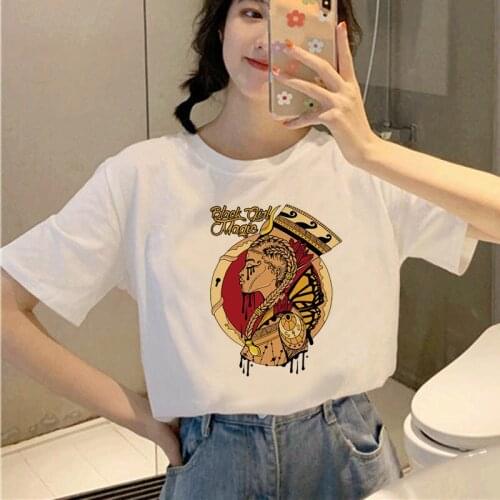 Female Clothing Summer Short Sleeve Tops Tshirt Womens T-shirt Casual Tops Tee Harajuku 90s Vintage White tshirt