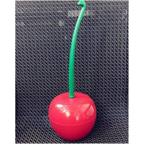 1PC Cute Cherry Shaped Toilet Scrub Cleaning Brush Tool with Holder Plastic Toilet Brush Bathroom Cleaning OK 0177