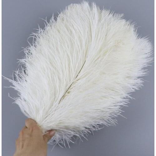 30-35cm White Ostrich Feathers DIY Wedding Home Decoration Carnival Jewelry Accessory Soft Natural Plumes for Crafts 10pcs