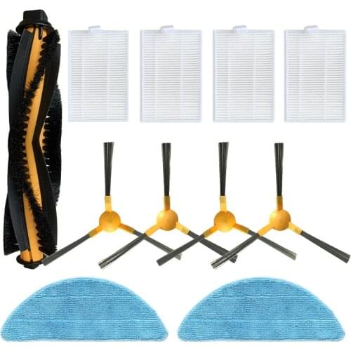 11Pcs Vacuum Cleaners Parts Accessories for MOOSOO RT30 RT40 RT50 Main Brush HEPA Filter Side Brush Kits Accessory Set