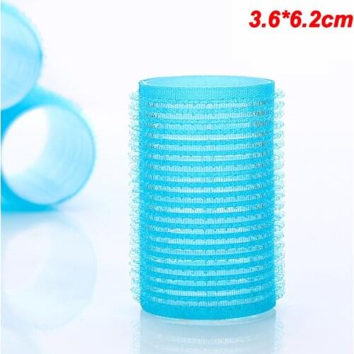 12pcs/set 36mm Self Grip Holding Hair Rollers Hairdressing Curlers Sticky Cling Air Bang Rods Wave Fluffy Self-adhesive 1533