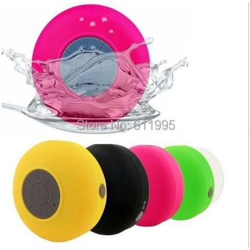 20pcs/lot New Portable Waterproof Shower Wireless Bluetooth Speaker Handsfree Receive Call & Music Suction Phone with Mic