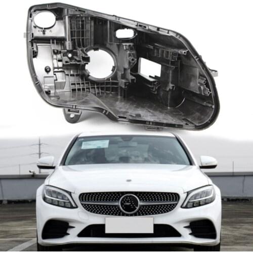 2019 w205 shell Front headlight cover black base Headlight back shell for Mercedes-Benz C Class W205 C180 C200L C260L C280 C300