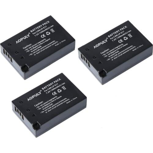3Pcs/lot LP-E17 Camera Battery Pack LP E17 1300mAh Rechargeable Battery For Canon EOS 750D 760D Kiss 8000D M3