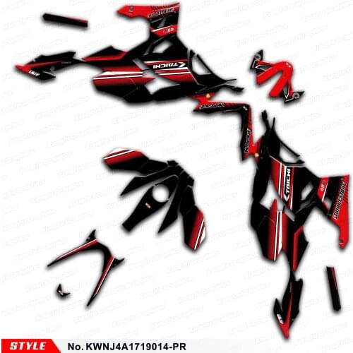 Aftermarket Custom Graphics Vehicle Vinyl Wraps Stickers for Ninja 400 ABS 2017 2018 2019 2020 2021, Style No. KWNJ4A1719014-PR