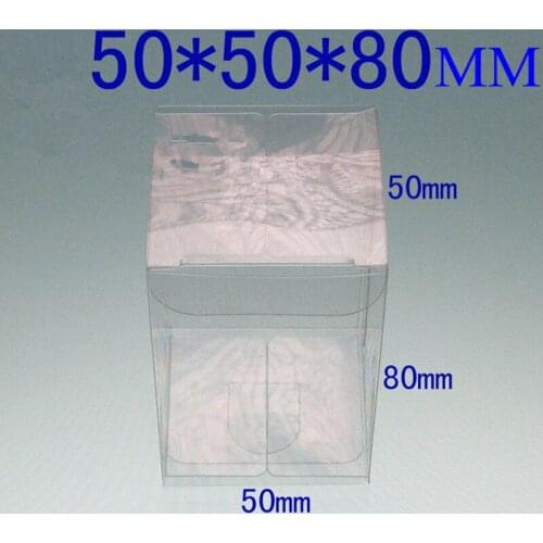 Free shipping 100pcs 5*5*8cm Spot PVC clear plastic box /Box used to display food,toy,car models etc