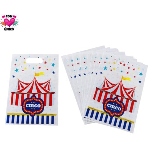 Conunico Circus Carnival Birthday Party Funny Acrobatics Clown Favor Supplies Festival Topper Decor Candy Bag CC3654