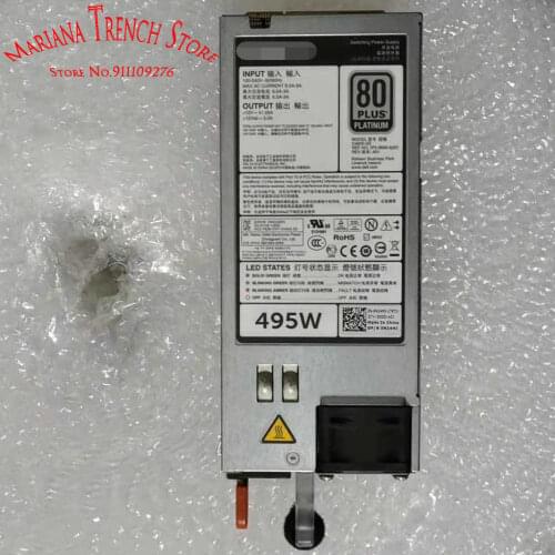 Original PSU for DELL R720 R620 server power supply 3GHW3 N24MJ D495E-S0 F495E-S0