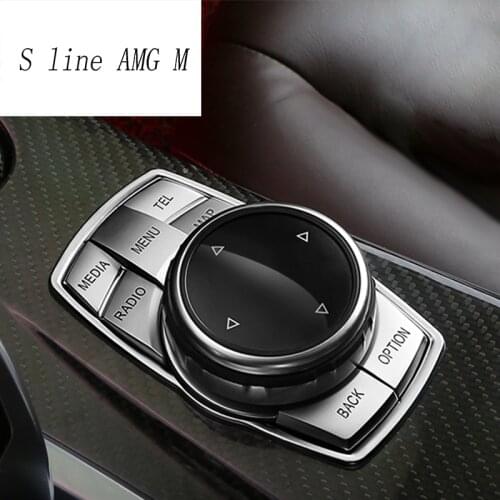 Car Interior Console Multimedia Buttons Decorative Cover Trim For BMW x1x3x4/F26/x5/F15x6/F16 1/2/3/5 series F30 F10 2011-2017