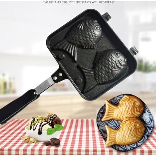 DIY Household Sea Bream Taiyaki Egg Waffle Mold Biscuit Cake Mold Ice Cream Baking QQ Waffle Bakeware Sandwich Mold Dropshipping