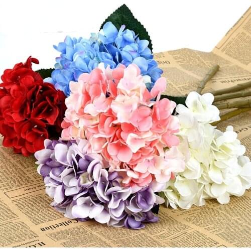 Artificial Flower Hydrangea Wedding Hydrangea Head Hydrangea Wedding Ornaments Fake Flower Silk Flower Decoration